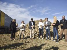 Presentación de la iniciativa de recuperación del cultivo de remolacha en Esplús (Huesca).