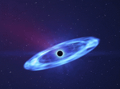 Detectan el jet que emerge de un agujero negro supermasivo al devorar una estrella