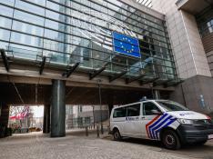 furgoneta policía Parlamento Europeo