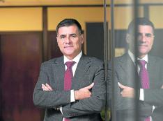 Luis Aparicio, presidente de la patronal aragonesa del textil y director general de la empresa Ditex 2, de ropa deportiva.