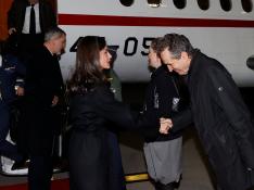 Don Felipe y doña Letizia, a su llegada a Atenas
