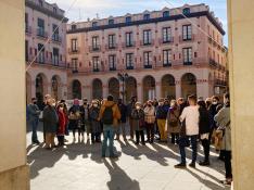 Foto de archivo de una de las visitas guiadas organizadas en Huesca durante la festividad de San Valero.