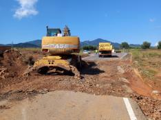 Trabajos de conservación de carreteras de la DPZ