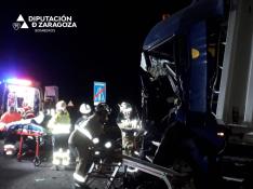 Dos personas heridas en un accidente de tráfico ocurrido en el kilómetro 243 de la A-2 sentido Zaragoza