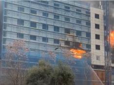 incendio en un edificio en obras de Sabadell