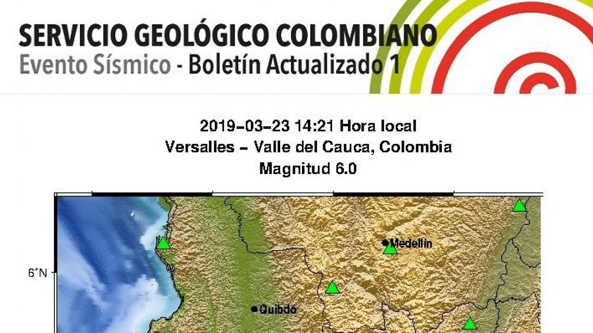 Un terremoto de magnitud 6 sacude varias ciudades de Colombia