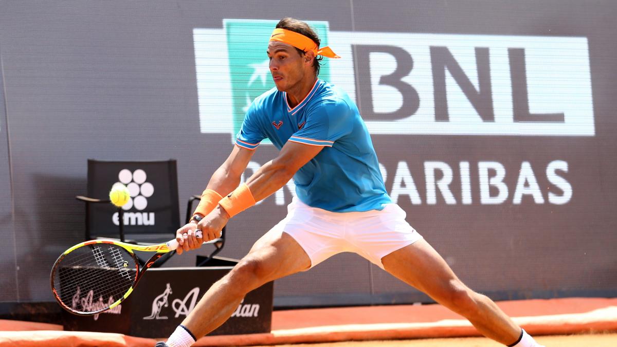 Tenis Nadal arrasa en su debut en Roma