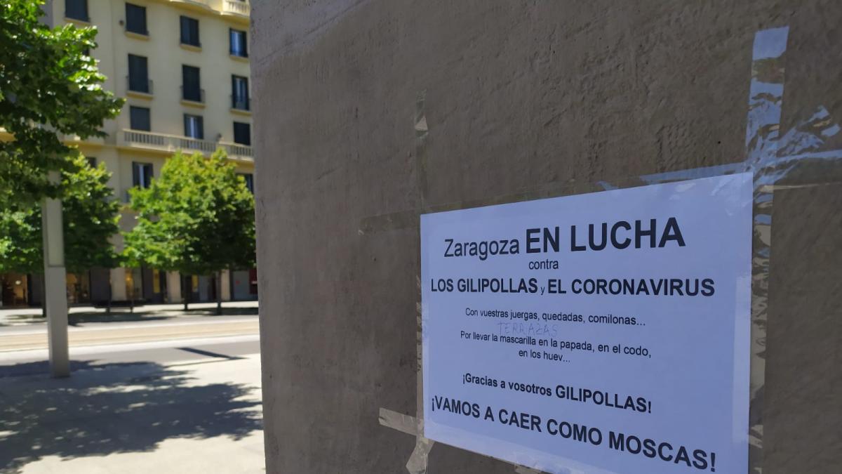 Zaragoza EN LUCHA Uno-de-los-carteles-colocados-este-sabado-en-el-paseo-de-la-independencia