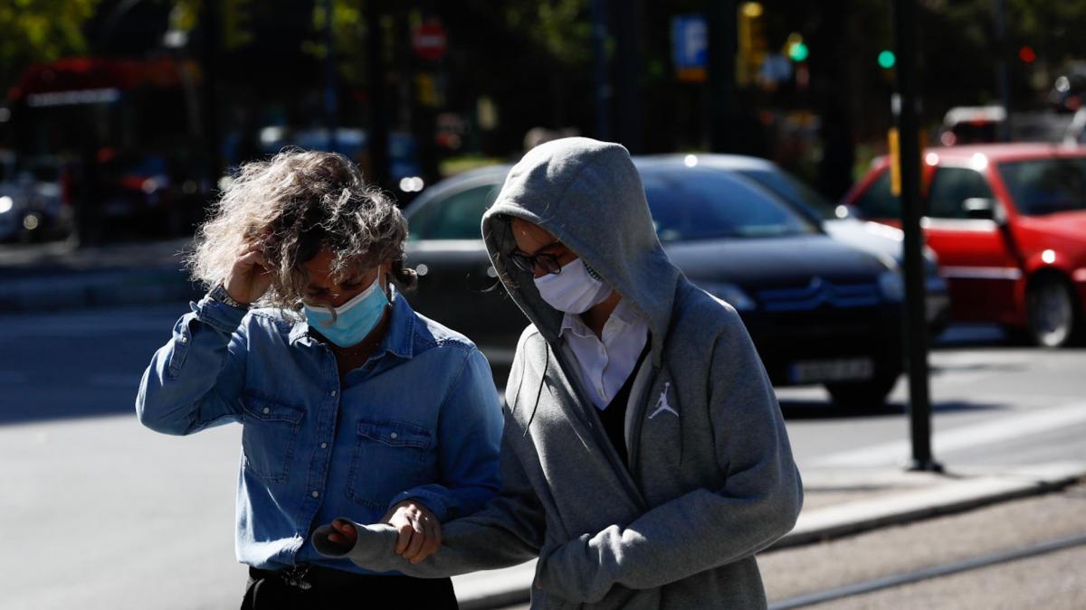 Los bomberos de Zaragoza retiran árboles, chapas y antenas derribadas