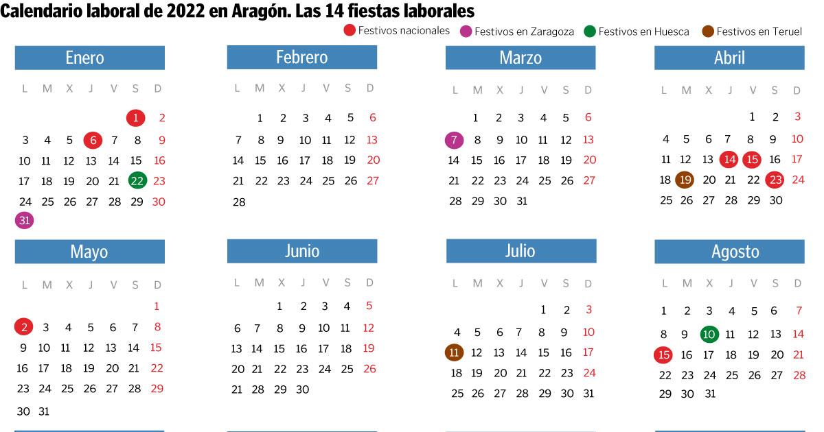 Calendario De Festivos Zaragoza 2022 Zona De Informaci N Ariaatr