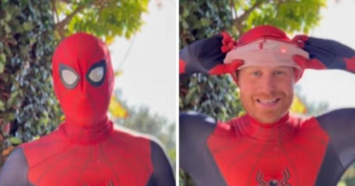 El príncipe Harry, Spiderman por un día