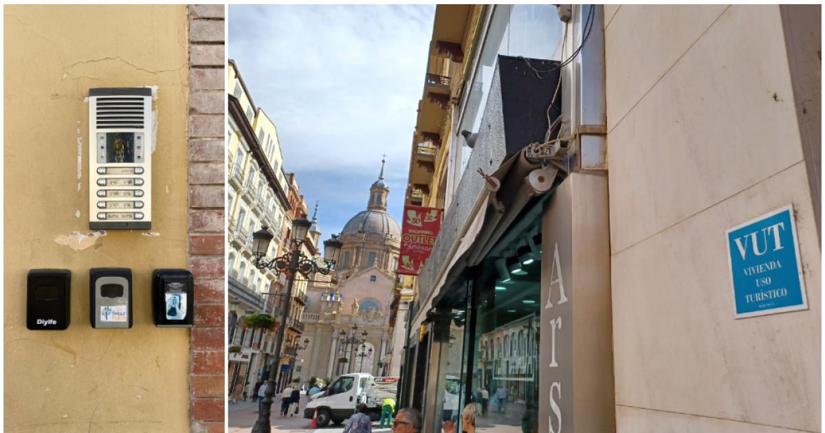 Zaragoza esquiva la plaga de cajetines de llaves de pisos turísticos,  aunque en el Pirineo cada vez son más abundantes