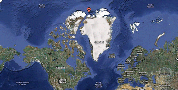 La isla de hielo se dirige al Estrecho de Nares