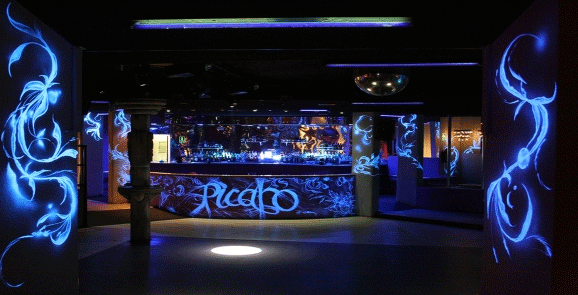 El interior de la discoteca