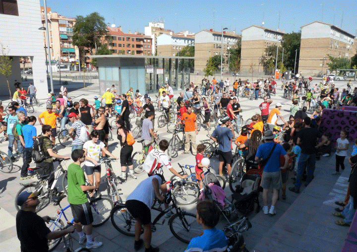 Imagen de la bicifestación del pasado mes de septiembre