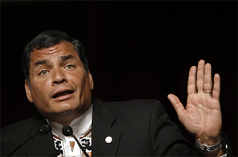 El expresidente ecuatoriano Rafel Correa