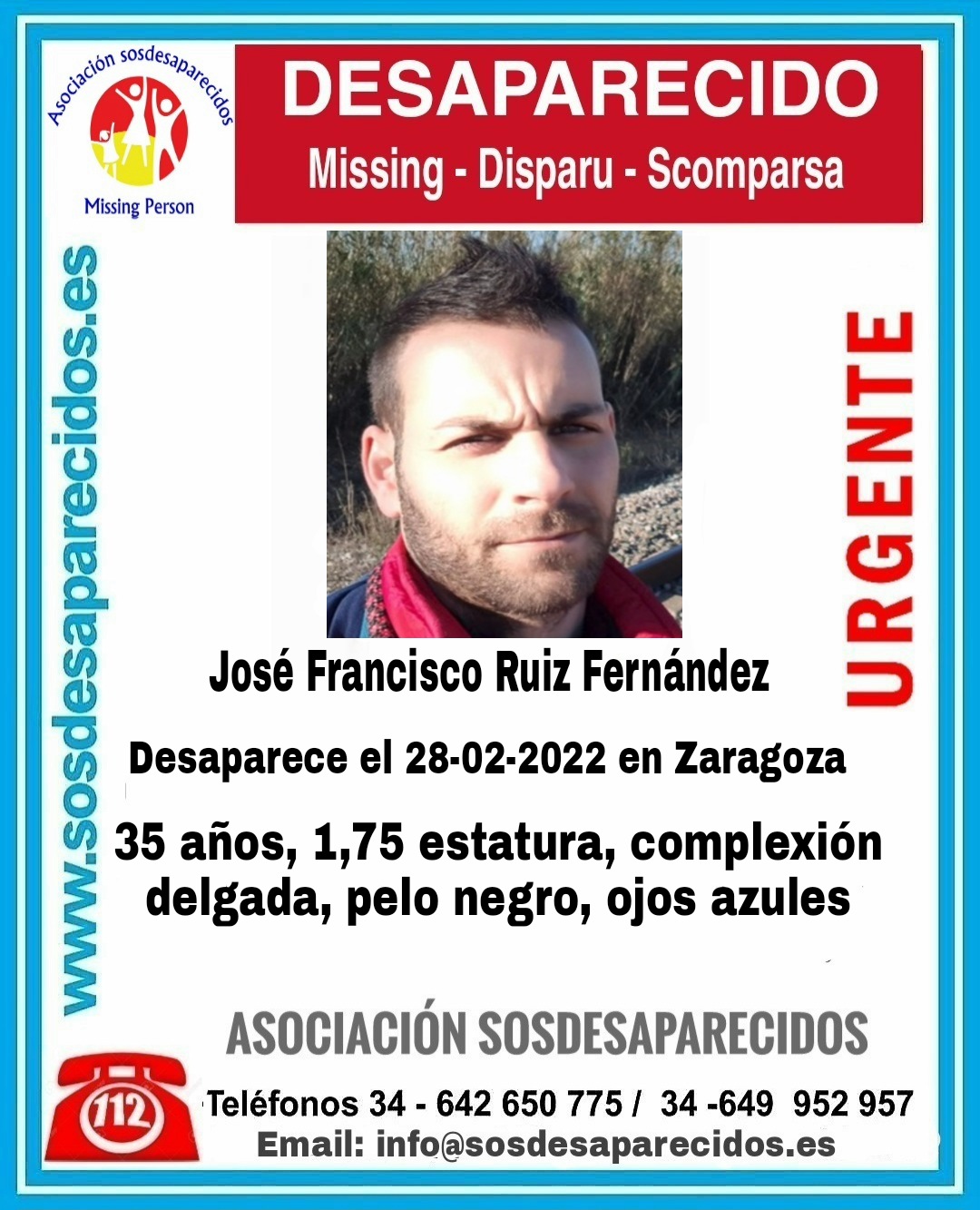 Buscan A Un Hombre De 35 Años Desaparecido En Zaragoza