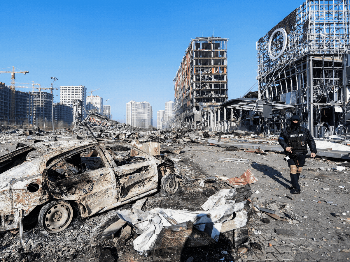 Algunas de las imágenes que deja la guerra de Ucrania este lunes