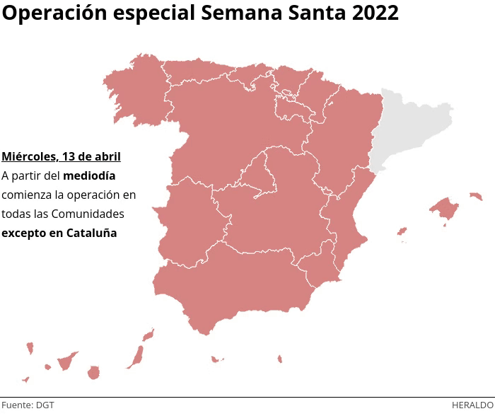 Operación especial de Semana Santa 2022 en España.