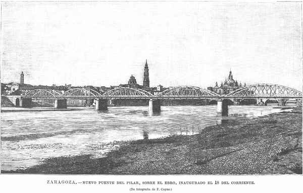Una imagen de la pasarela, poco después de su construcción en 1895.