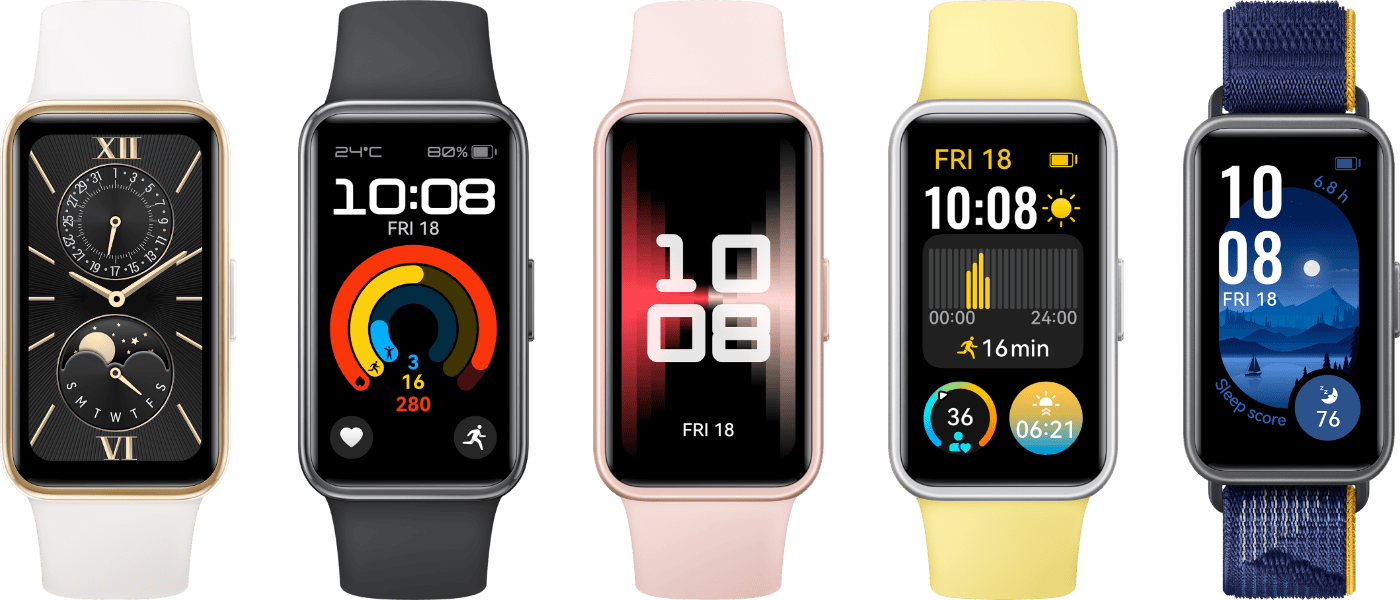 The Huawei Band 9 is available in a variety of finishes, but the customization is based primarily on the colorful, comfortable and attractive bands.